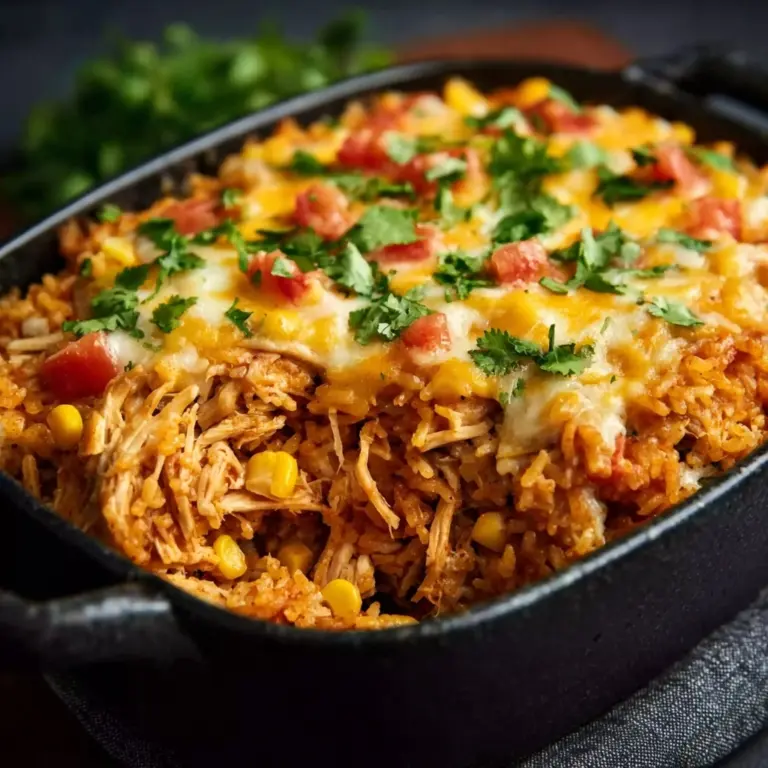 Easy Chicken Enchilada Rice Casserole (35 Minutes) Recipe