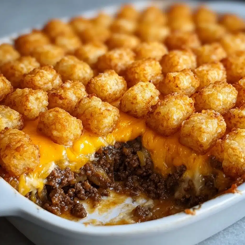 Grease a casserole dish and spread the beef mixture evenly across the bottom Recipe