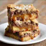 Gooey Salted Caramel Chocolate Chip Cookie Bars Recipe