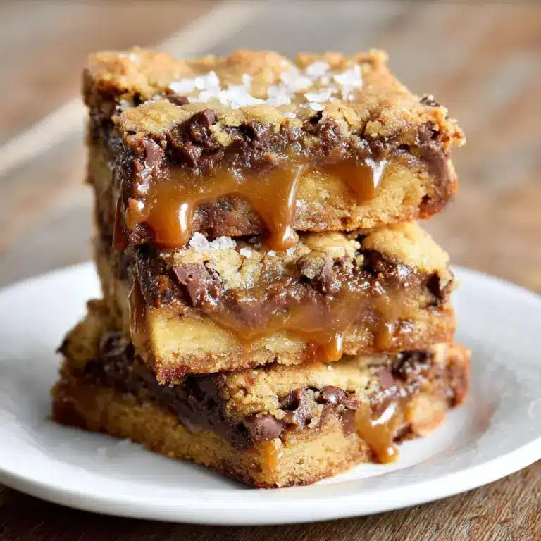 Gooey Salted Caramel Chocolate Chip Cookie Bars Recipe