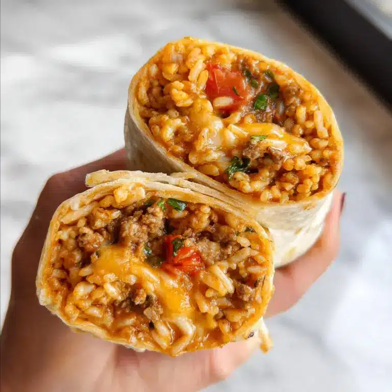Cheesy Ground Chicken and Rice Burritos Recipe