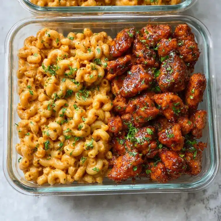 High Protein Honey Garlic Butter Chicken with Mac & Cheese Recipe