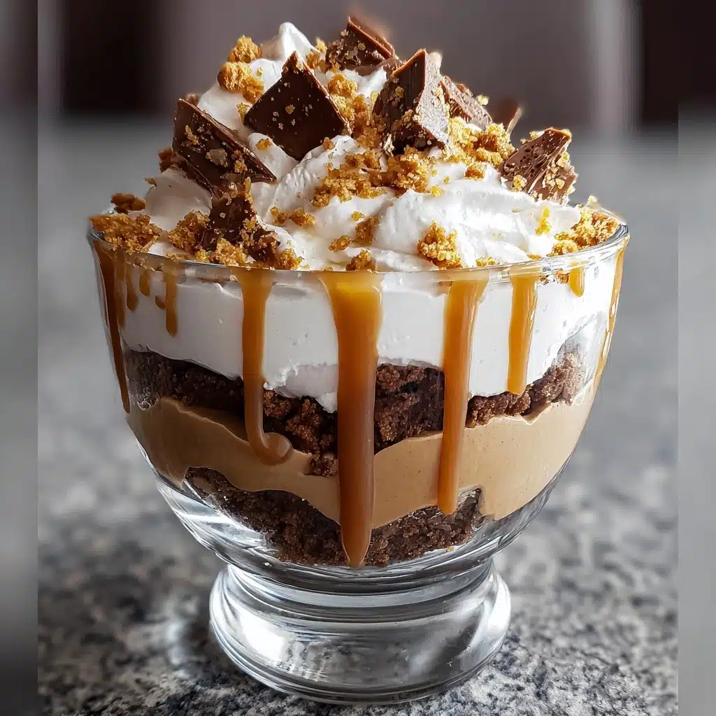Caramel Cheesecake Brownie Trifle Delight Recipe - Recipe Image