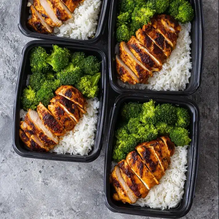 20 Minute Meal-Prep Chicken, Rice and Broccoli Recipe