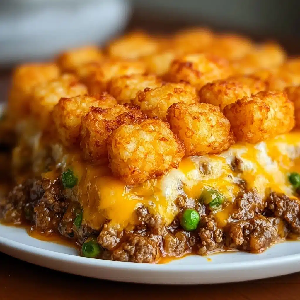 Grease a casserole dish and spread the beef mixture evenly across the bottom Recipe - Recipe Image