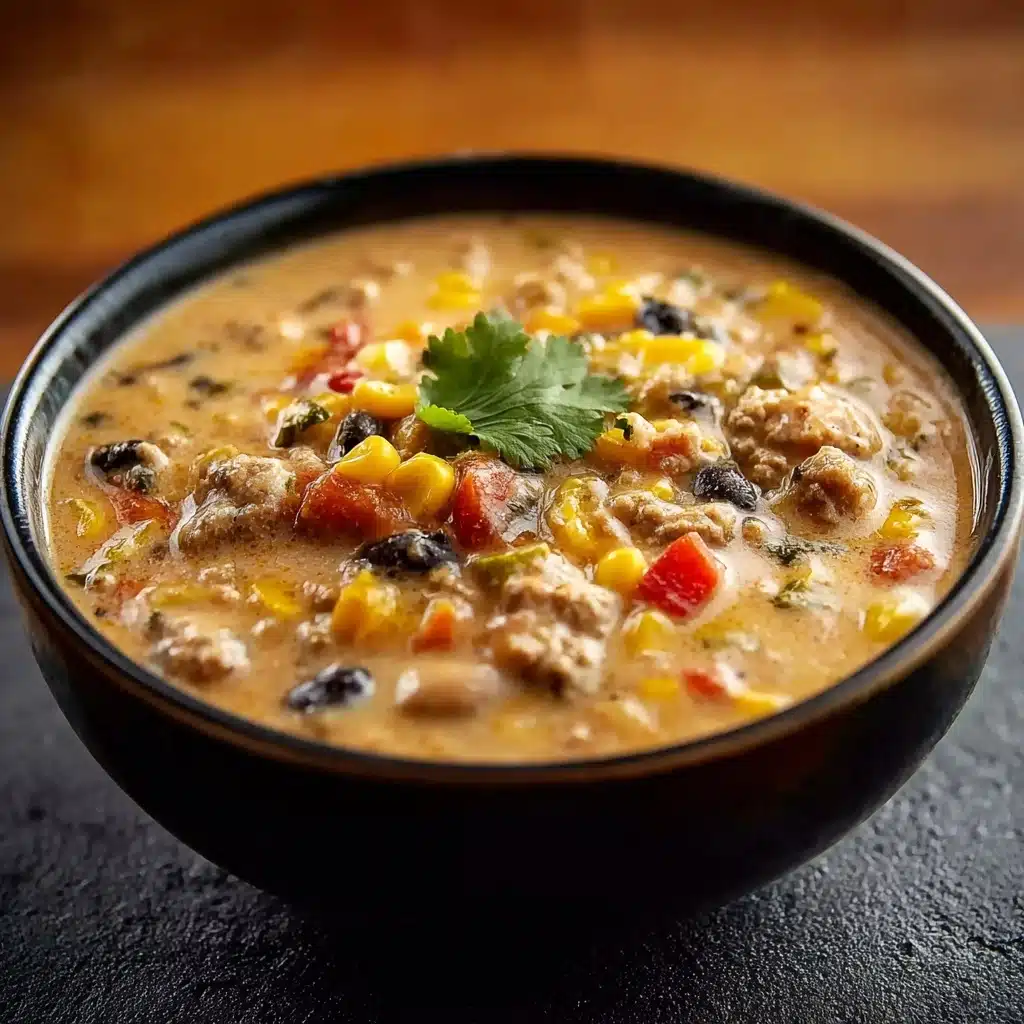High Protein Creamy Taco Soup Recipe