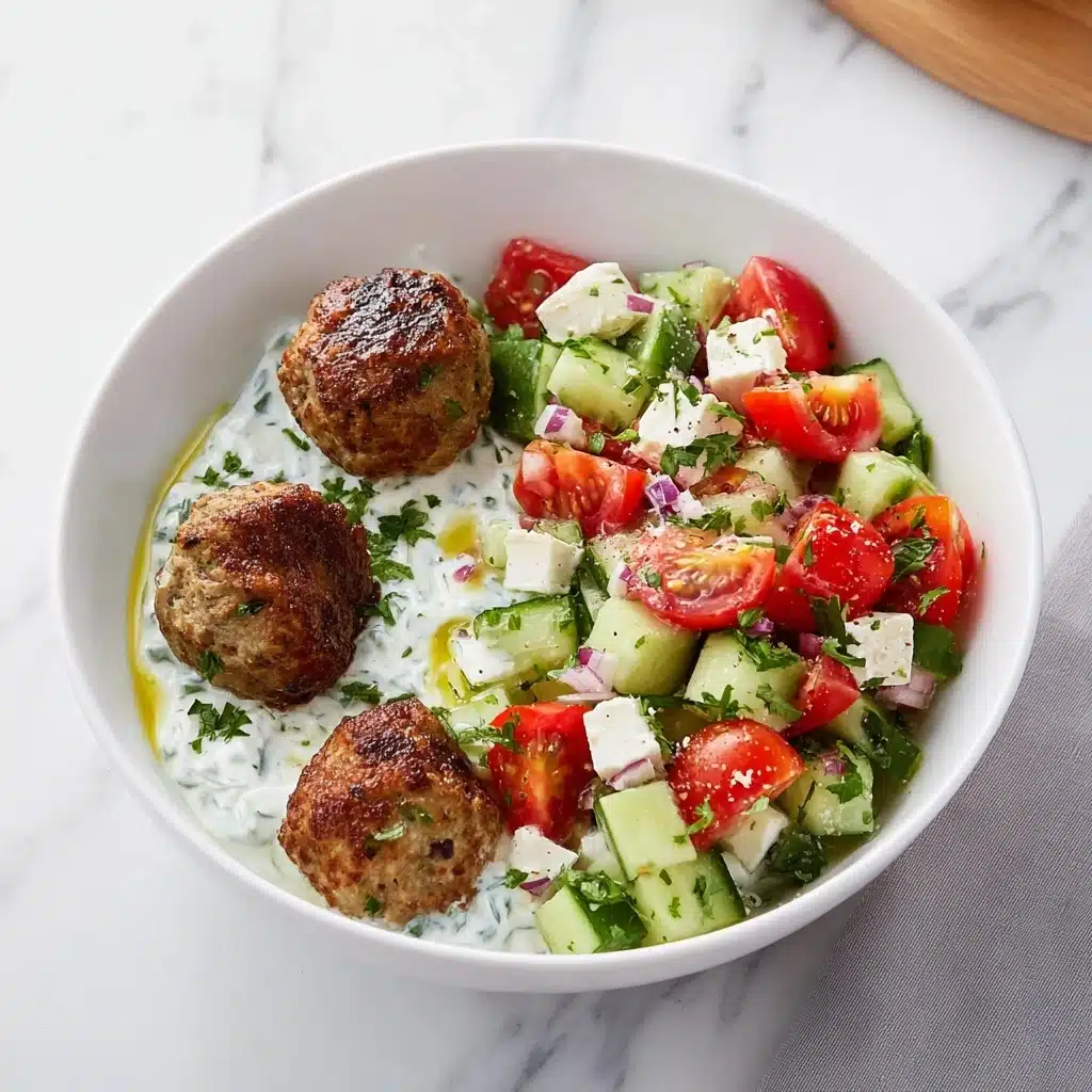 Greek Turkey Meatballs with Tzatziki Recipe - Recipe Image