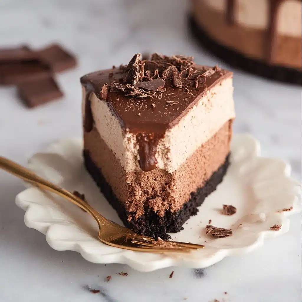 BEST No Bake Chocolate Cheesecake Recipe - Recipe Image