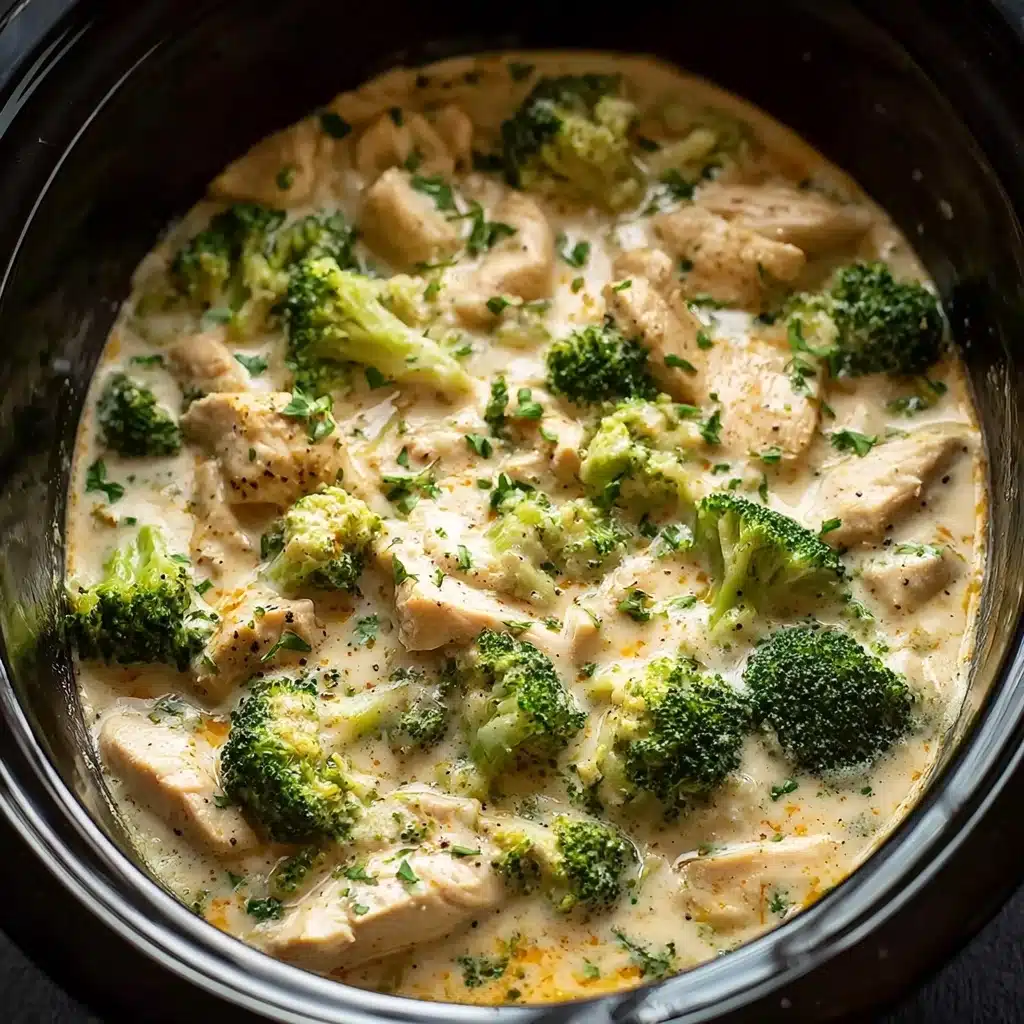 Slow Cooker Chicken Alfredo with Broccoli Recipe - Recipe Image