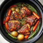 Slow Cooker Honey Garlic Chicken And Veggies Recipe