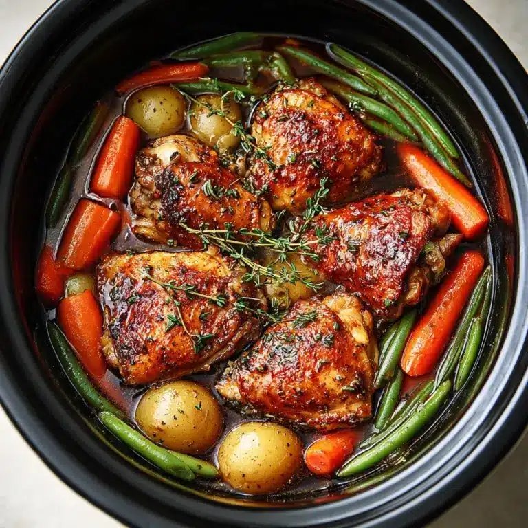 Slow Cooker Honey Garlic Chicken And Veggies Recipe