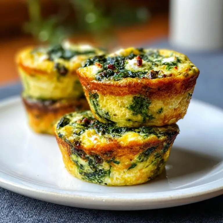 Quick & Healthy Egg Muffins with Spinach and Feta Recipe