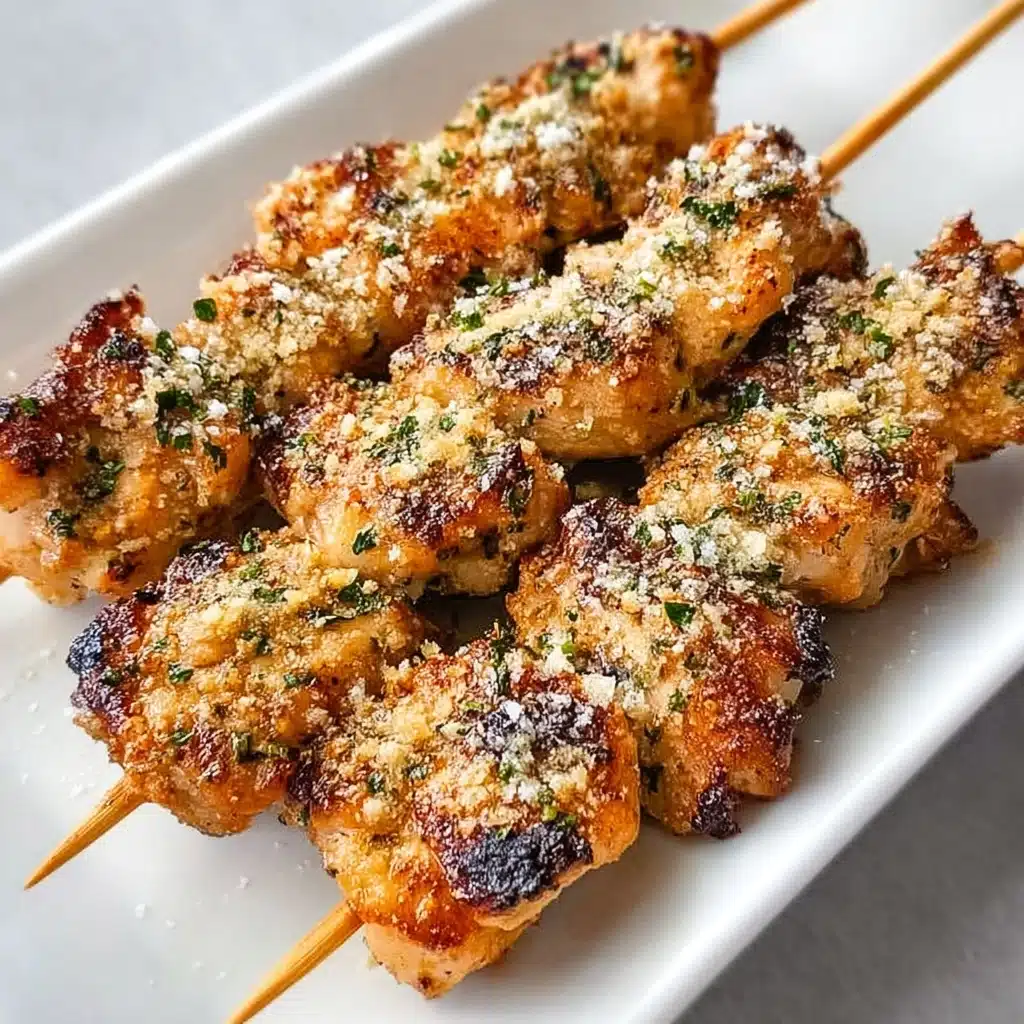 Ranch Garlic Parmesan Chicken Skewers Recipe - Recipe Image