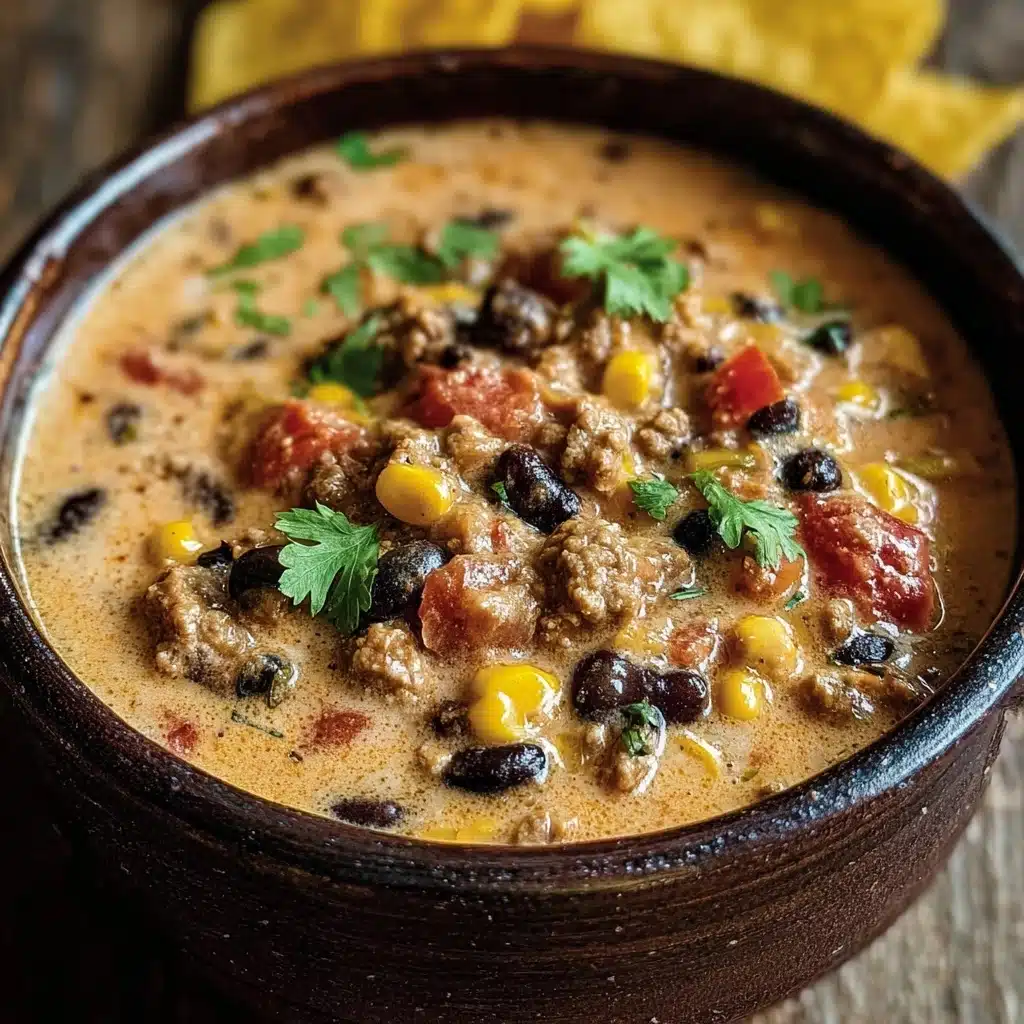 High Protein Creamy Taco Soup Recipe - Recipe Image