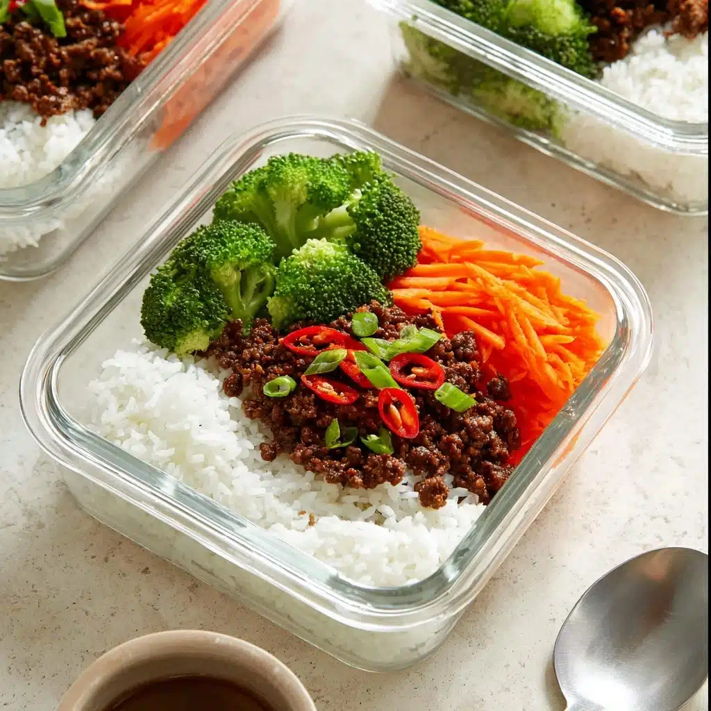Firecracker Beef Meal Prep Bowls Recipe - Recipe Image