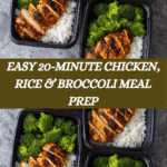 20 Minute Meal-Prep Chicken, Rice and Broccoli Recipe