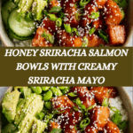 Honey Sriracha Salmon Bowls: A Sweet and Spicy Delight Recipe