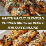 Ranch Garlic Parmesan Chicken Skewers Recipe