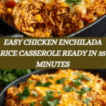 Easy Chicken Enchilada Rice Casserole (35 Minutes) Recipe