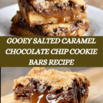 Gooey Salted Caramel Chocolate Chip Cookie Bars Recipe