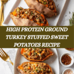 High Protein Ground Turkey Stuffed Sweet Potato Recipe
