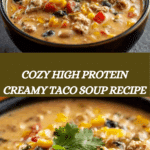 High Protein Creamy Taco Soup Recipe