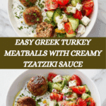 Greek Turkey Meatballs with Tzatziki Recipe
