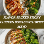 Healthy Sticky Chicken Bowls Recipe! Recipe