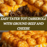 Grease a casserole dish and spread the beef mixture evenly across the bottom Recipe