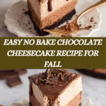 BEST No Bake Chocolate Cheesecake Recipe
