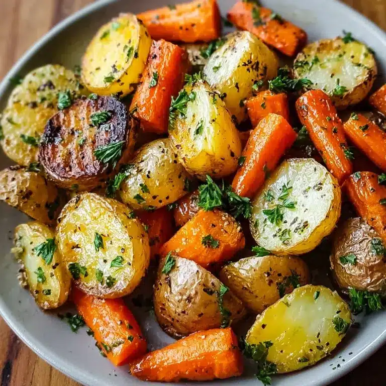 Garlic Herb Roasted Potatoes, Carrots, and Zucchini Recipe