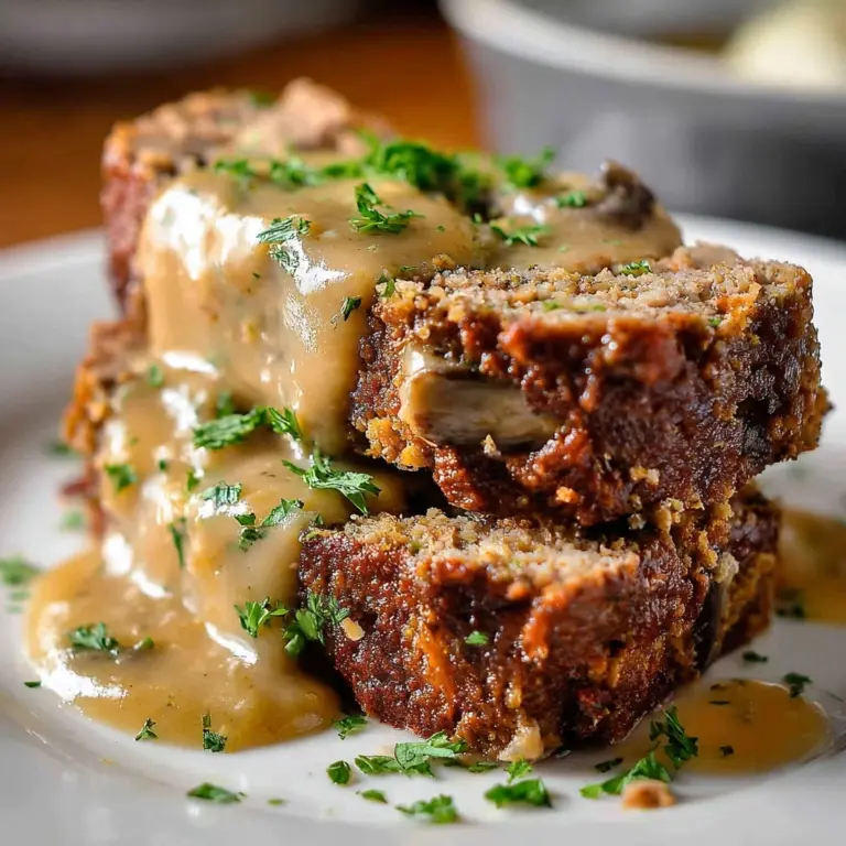 Meatloaf with Mushroom Gravy Recipe