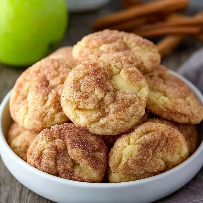 Spiced Apple Cinnamon Snickerdoodle Cookies Recipe