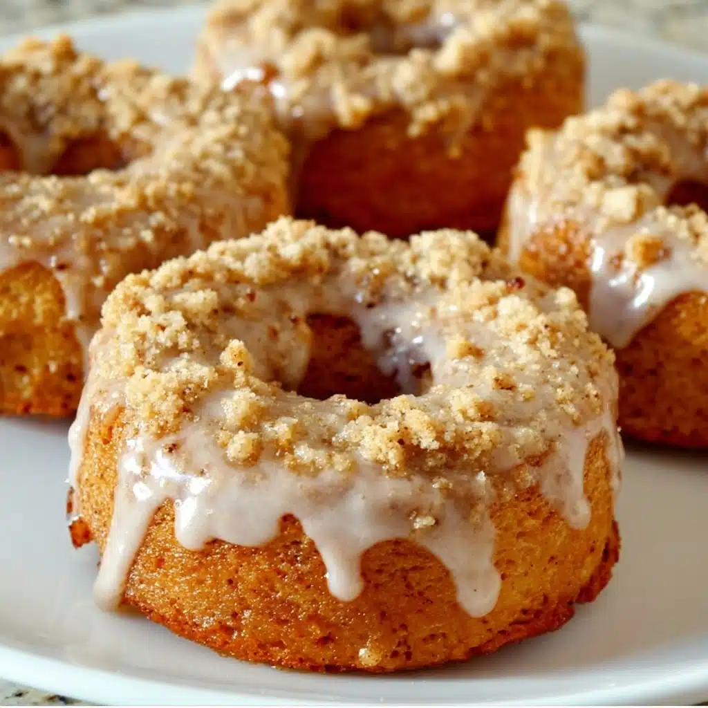 Pumpkin Glazed Donuts with Crumb Topping Recipe
