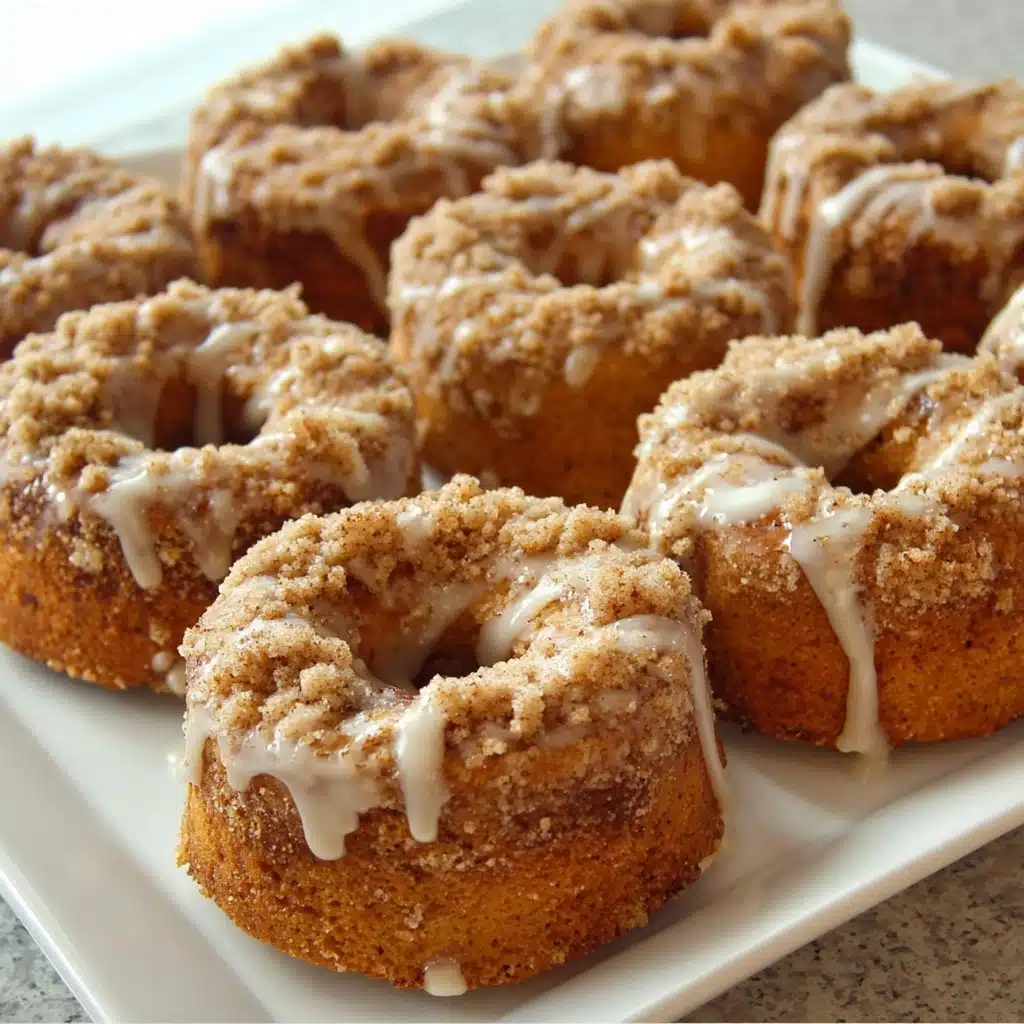 Pumpkin Glazed Donuts with Crumb Topping Recipe - Recipe Image