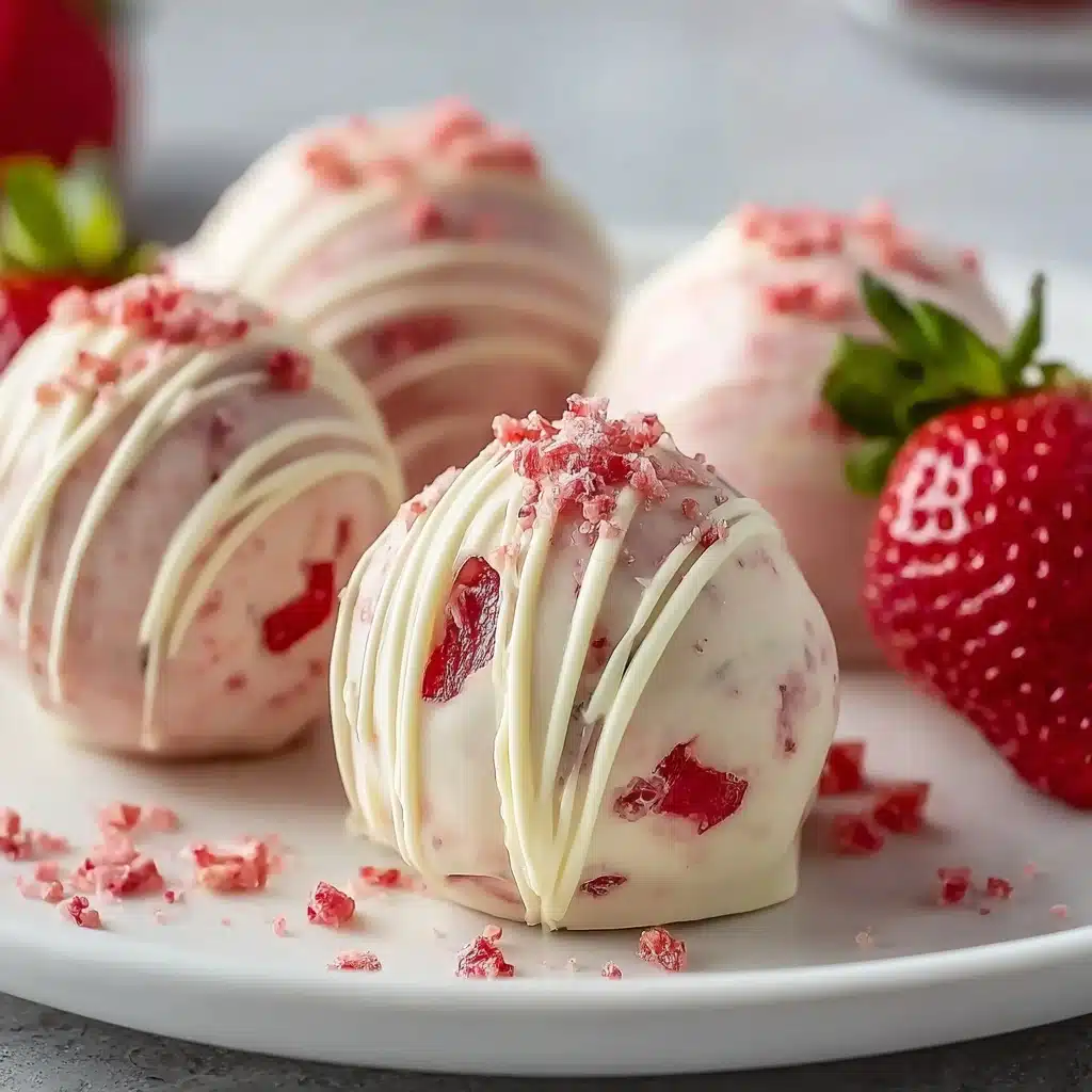 Delicious Strawberry Cheesecake Protein Balls Recipe - Recipe Image