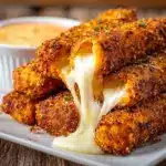 Deep-Fried Buffalo Chicken Bacon Cheese Sticks Recipe