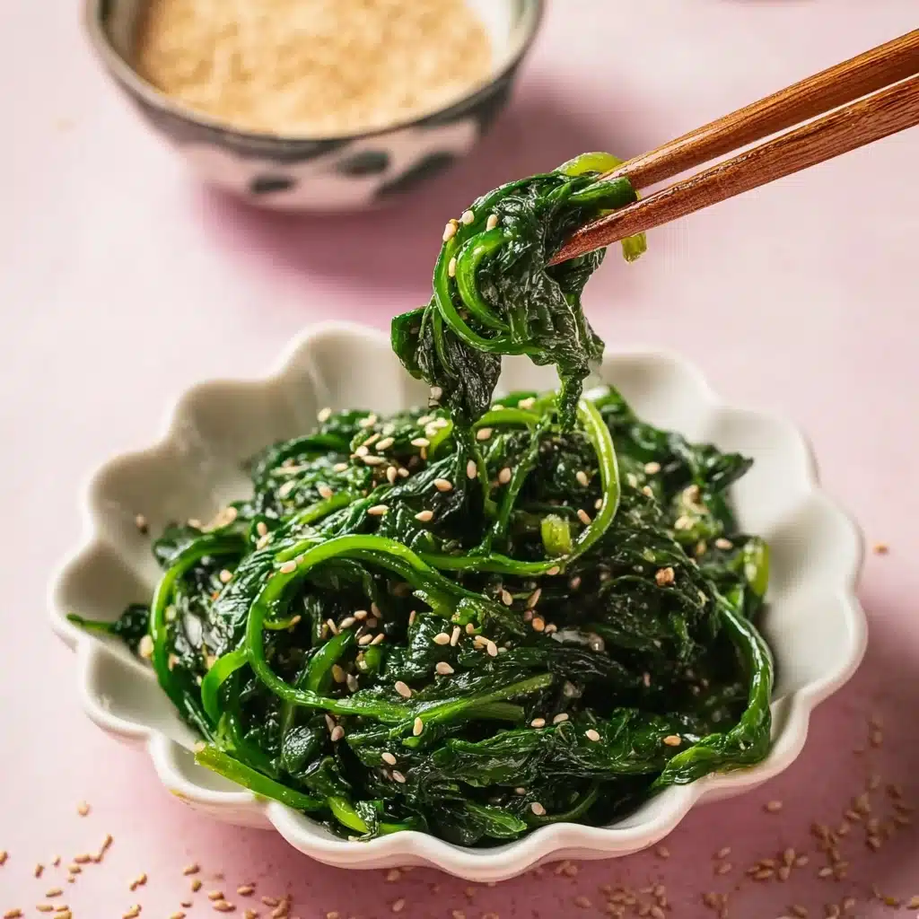 Korean Spinach Side Dish (Sigeumchi Namul) Recipe - Recipe Image