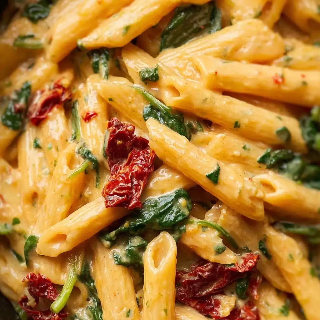 One-Pot Spinach Tomato Pasta Recipe - Recipe Image