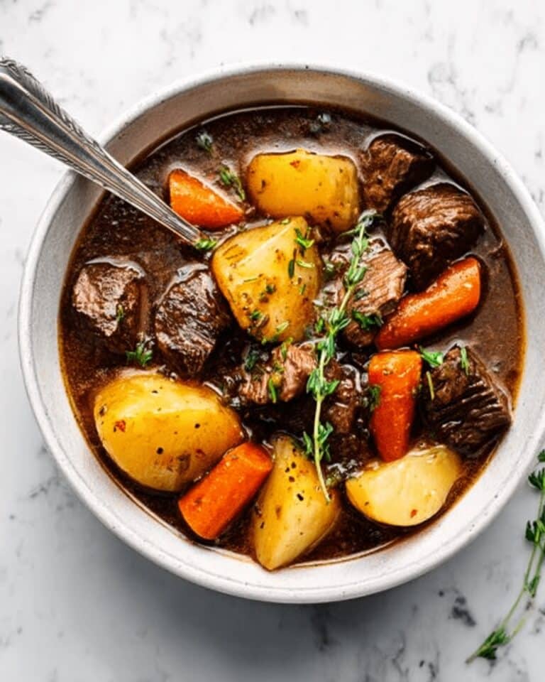 Hearty Beef Stew with Vegetables and Red Wine Recipe