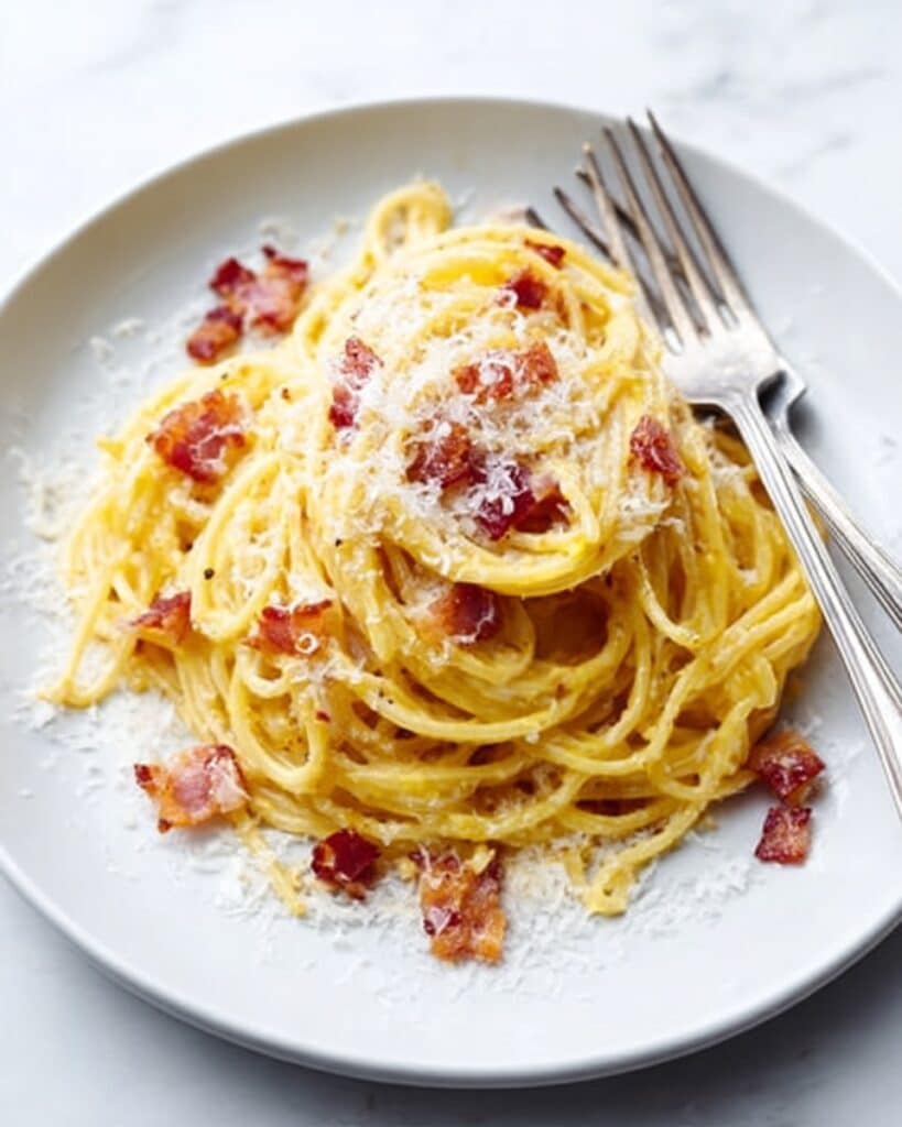 Classic 25-Minute Bacon Carbonara Pasta Recipe