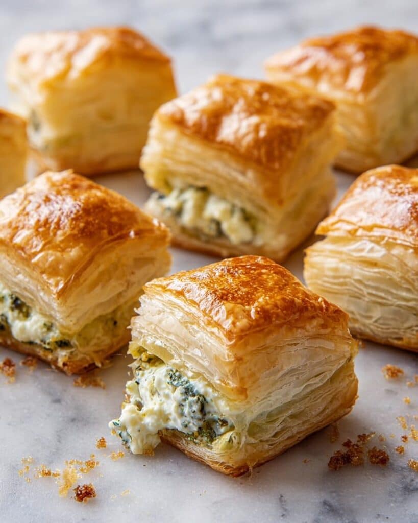 Herb and Cheese Stuffed Puff Pastry Bites Recipe