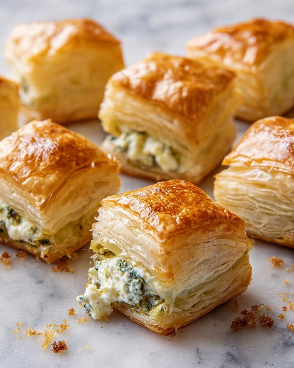 Herb and Cheese Stuffed Puff Pastry Bites Recipe
