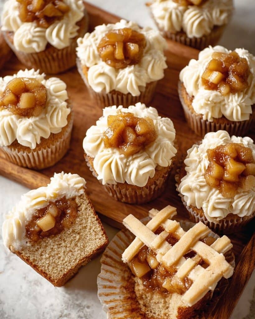 Apple Pie Cupcakes with Cinnamon Cream Cheese Frosting Recipe