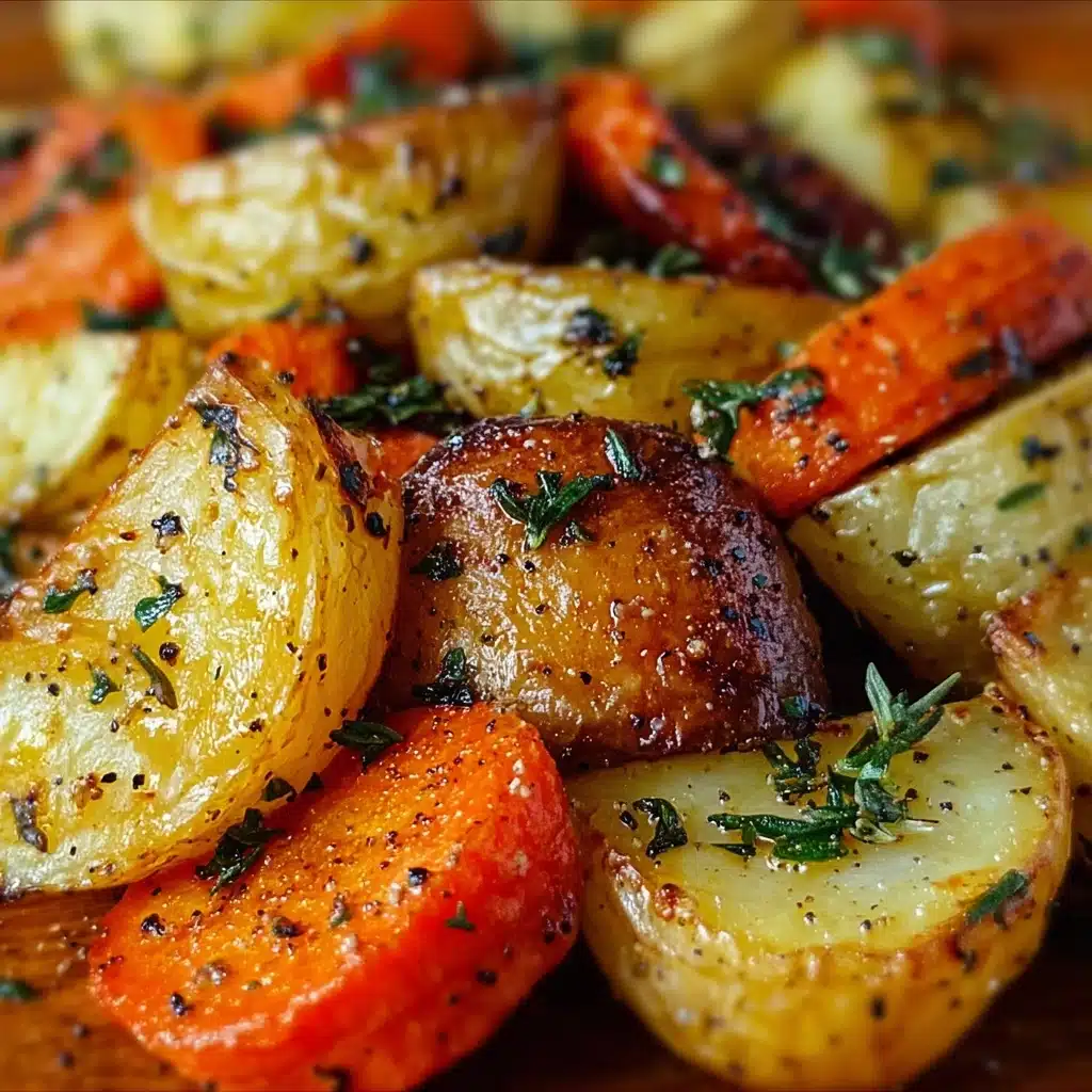 Garlic Herb Roasted Potatoes, Carrots, and Zucchini Recipe - Recipe Image