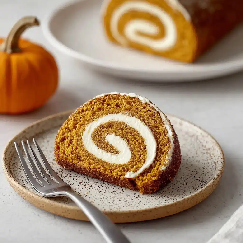 Fall Pumpkin Spice Roll Cake Recipe - Recipe Image