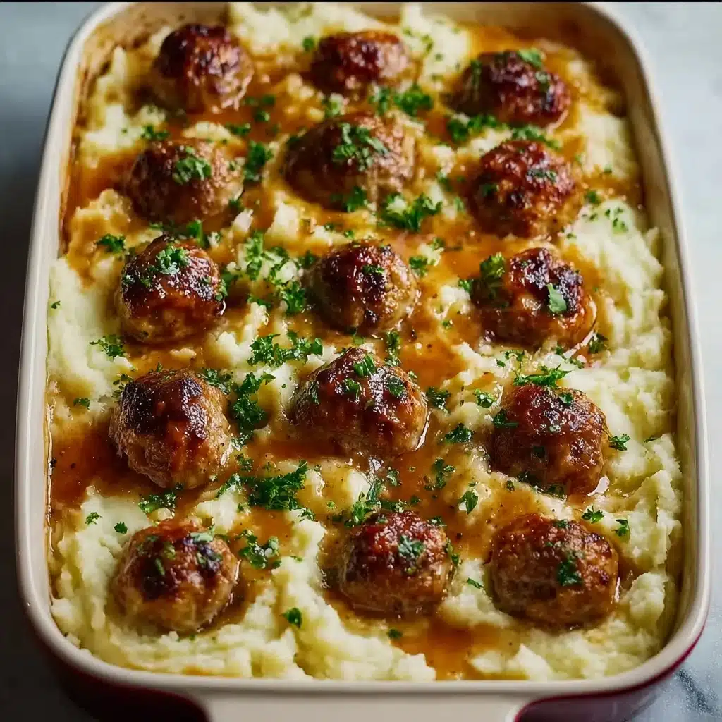 Meatball & Mashed Potato Bake Recipe - Recipe Image