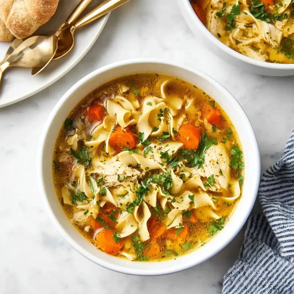 Easy Chicken Noodle Soup with Egg Noodles Recipe - Recipe Image