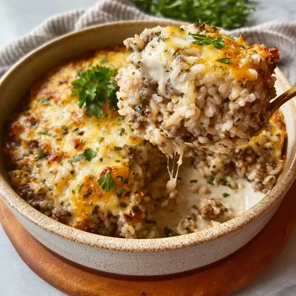 Cheesy Hamburger Rice Casserole ngredients Recipe