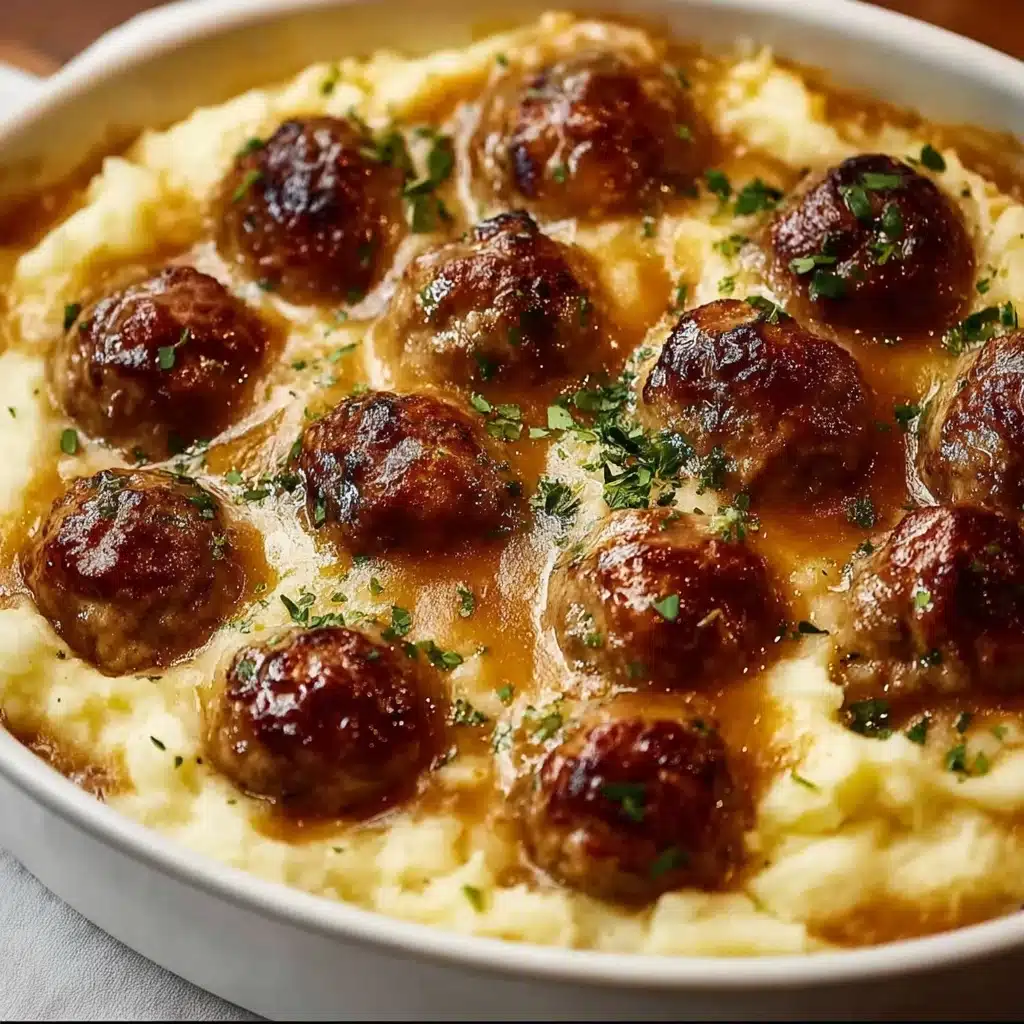 Meatball & Mashed Potato Bake Recipe